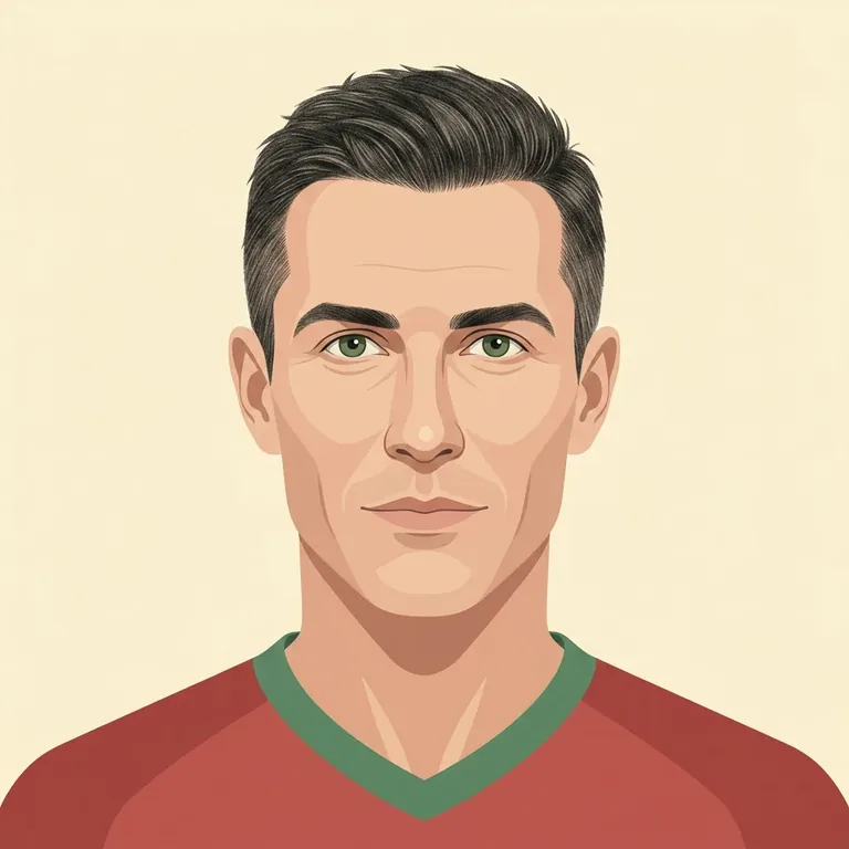 Illustrated portrait of Cristiano Ronaldo