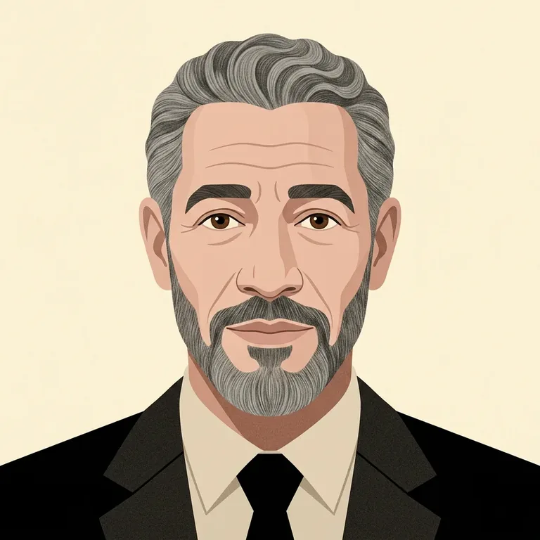 Illustrated portrait of Denzel Washington