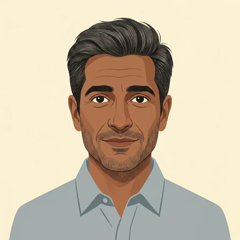 Illustrated portrait of Naval Ravikant