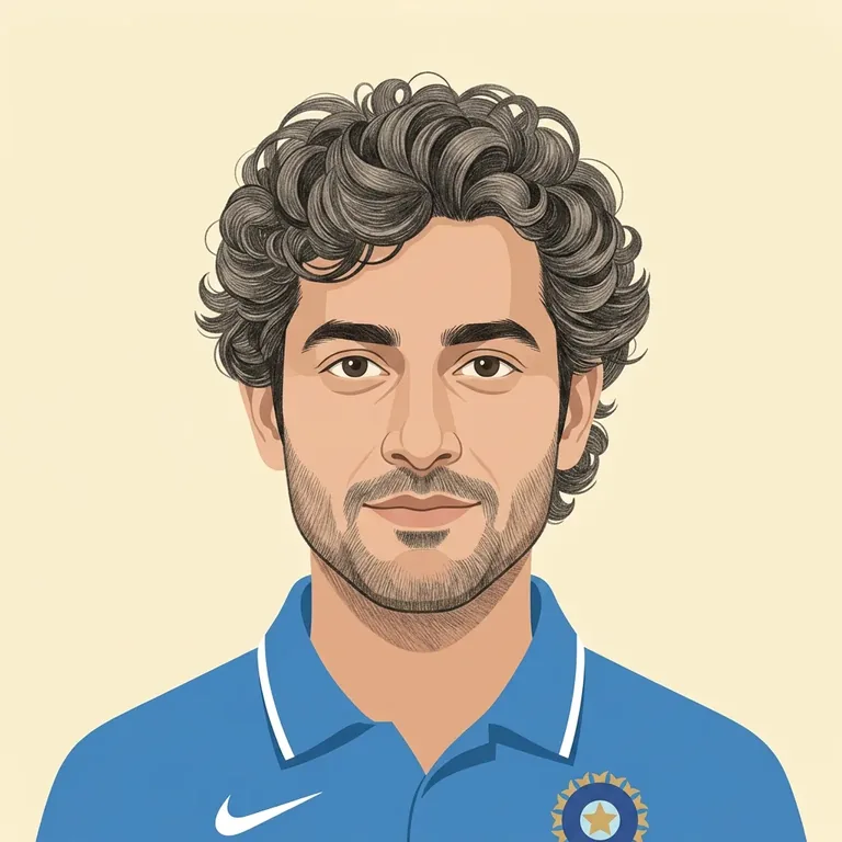 Illustrated portrait of Sachin Tendulkar