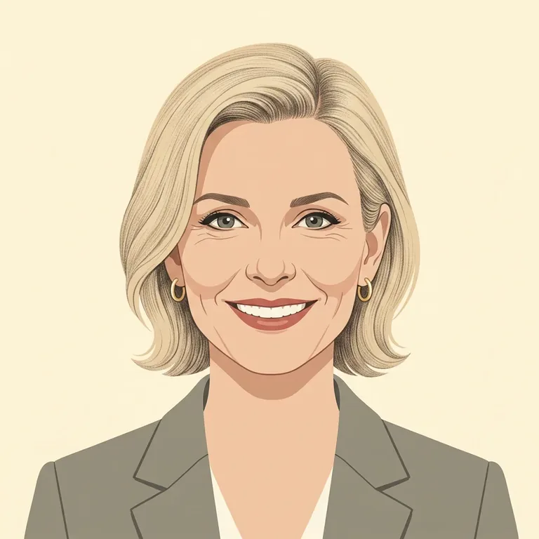 Illustrated portrait of Sara Blakely