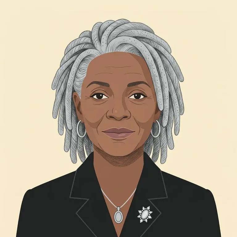 Illustrated portrait of Toni Morrison